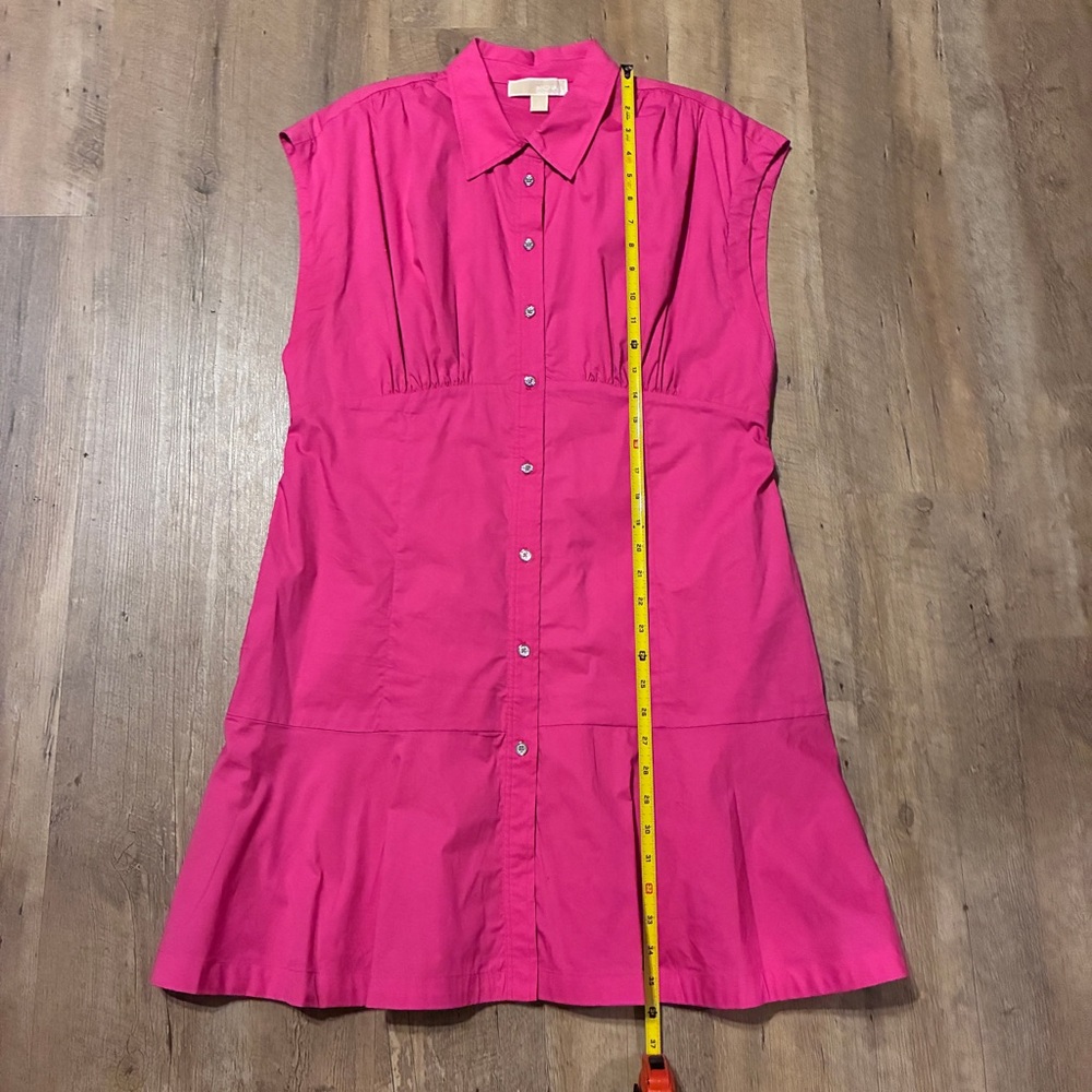 Michael Kors Bright Pink Button-Front - Picture 3 of 10